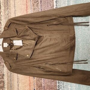 Ellison Olive Green Moto Jacket NWT sz L